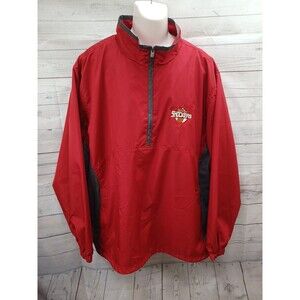 Holloway North Texas Shockers Red Half Zip Windbreaker Vented Sleeve Mens 2XL